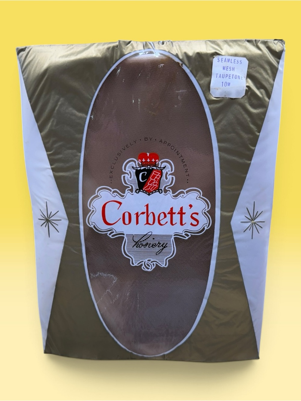 Vintage Corbett’s Seamless Mesh Stockings Size 10 Taupetone First Quality
